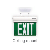 Firefly Double-Faced Exit Light with Wall/Ceiling Mount Option  3 x 1.2V 350mAh (3.6V) Ni-CD Battery